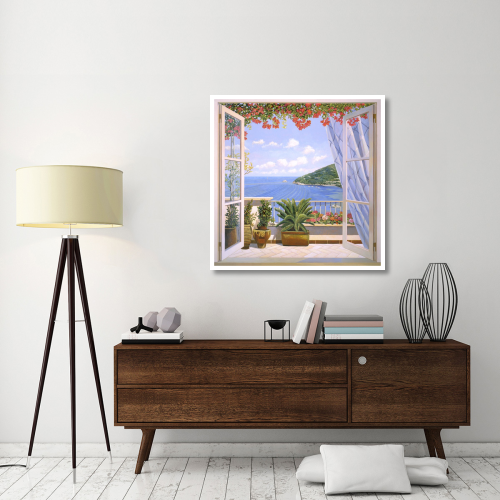 Finestra sul mare-Paper Art-42&quotx42"