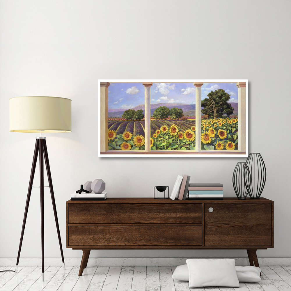 Finestra sui girasoli-Paper Art-62&quotx32"