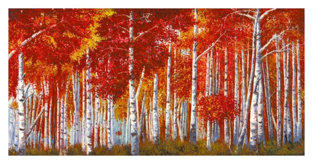 Betulle Rosse-Paper Art-38"x20"