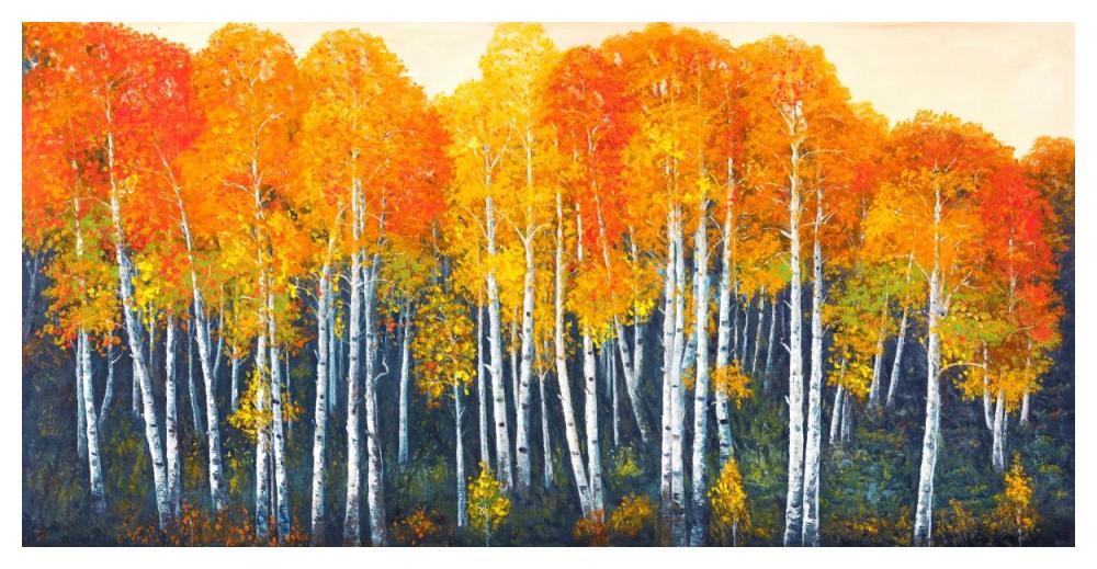 Bosco dautunno-Paper Art-50"x26"