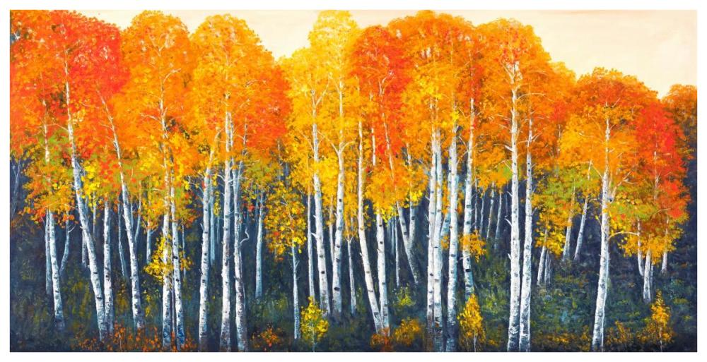 Bosco dautunno-Paper Art-74"x38"