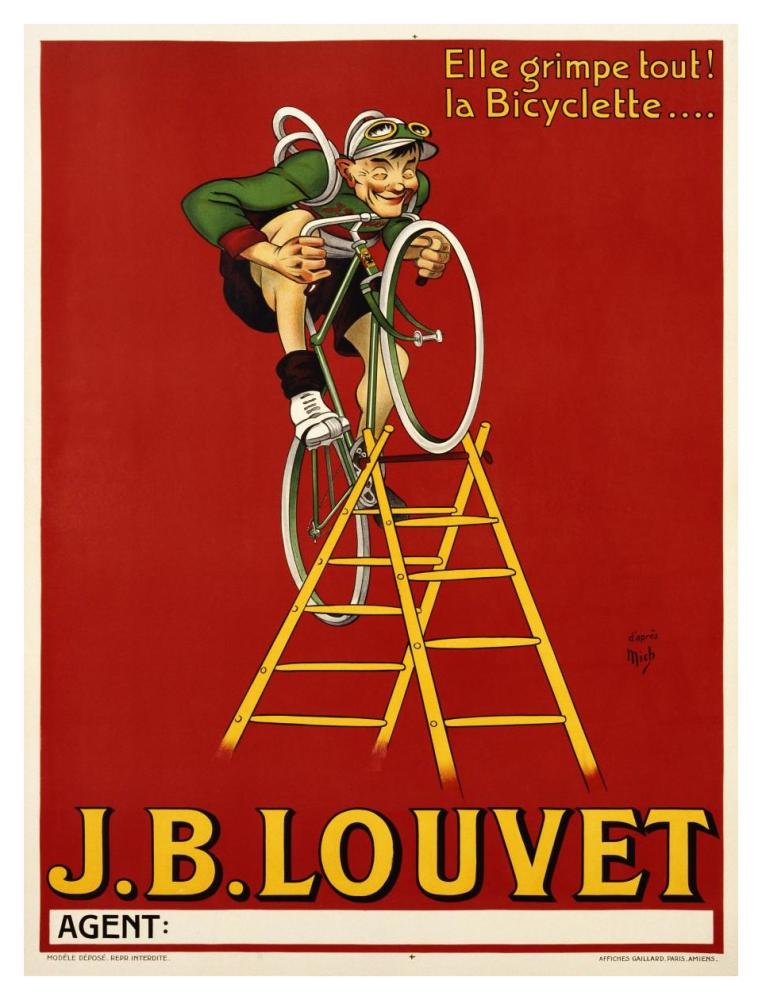 Louvet Bicycles-Paper Art-32"x42"