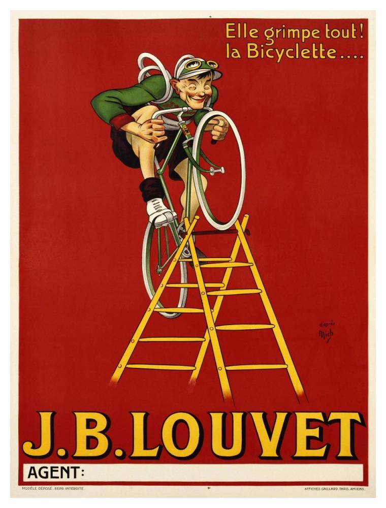 Louvet Bicycles-Paper Art-38"x50"