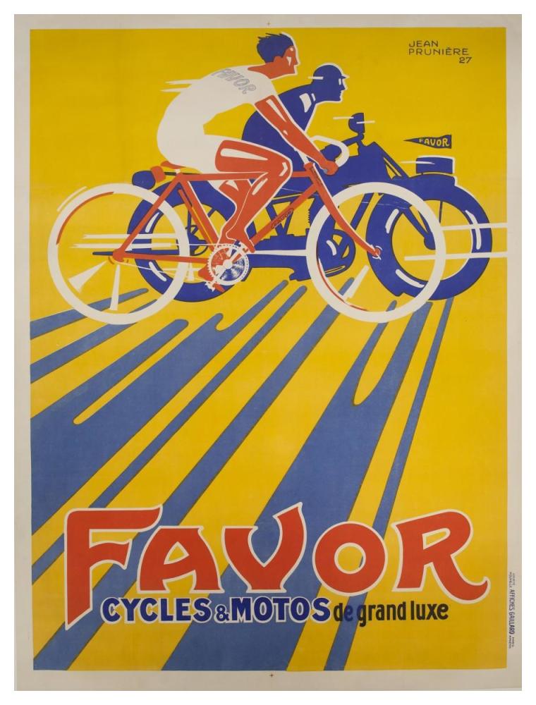 Favor Cycles et Motos, 1927-Paper Art-38"x50"