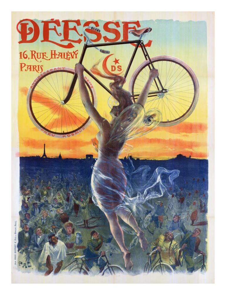 Bicycle Desse, 1898-Paper Art-20"x26"