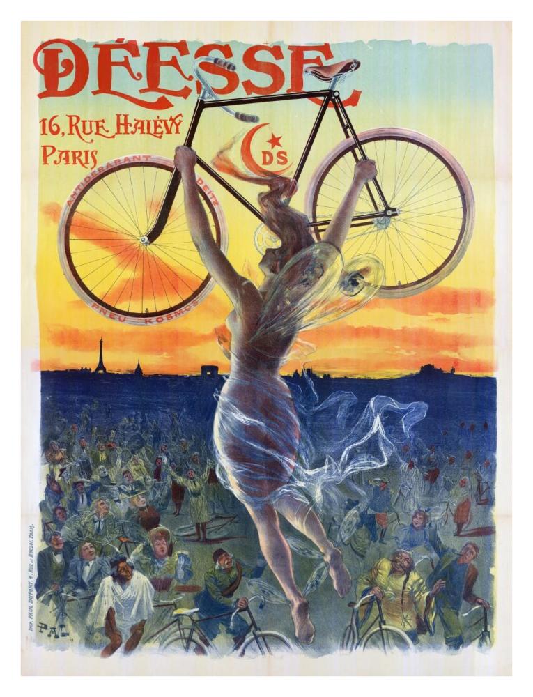 Bicycle Desse, 1898-Paper Art-26"x34"