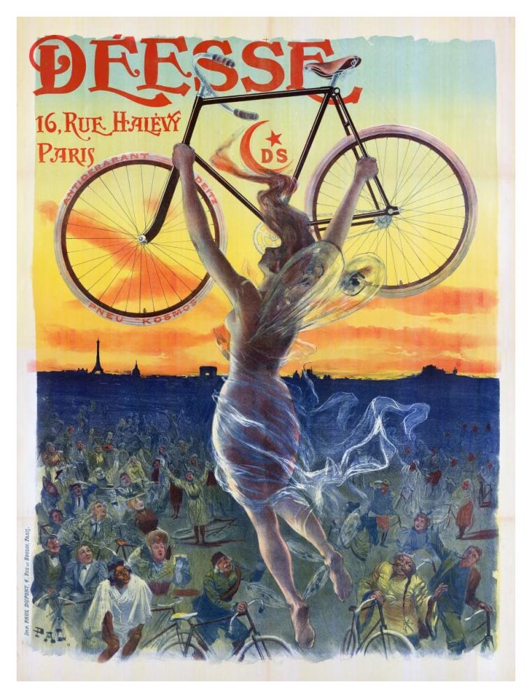 Bicycle Desse, 1898-Paper Art-32"x42"