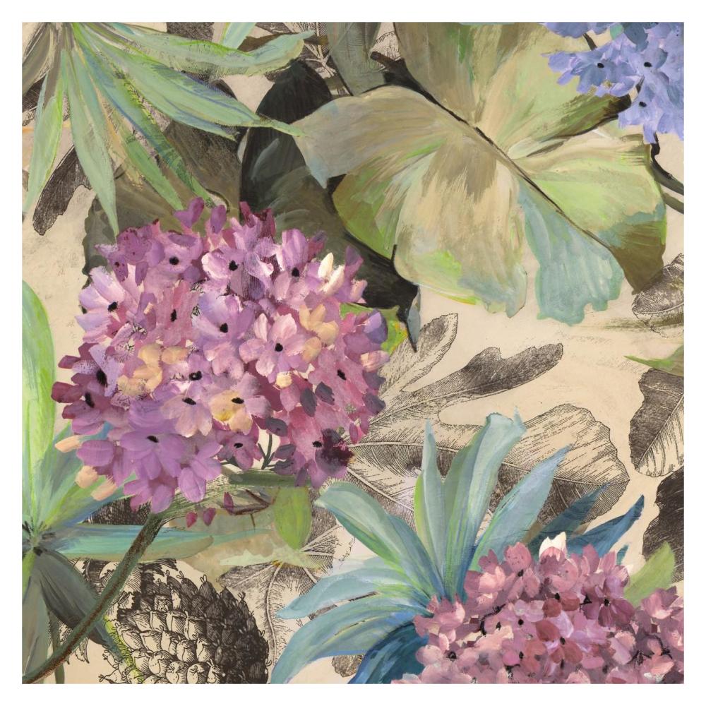 Pink Hydrangeas-Paper Art-32"x32"