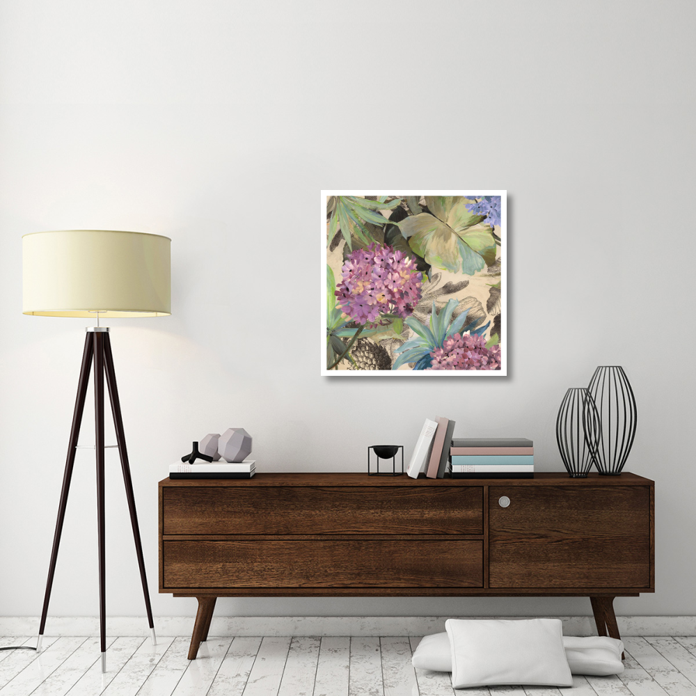 Pink Hydrangeas-Paper Art-32&quotx32"