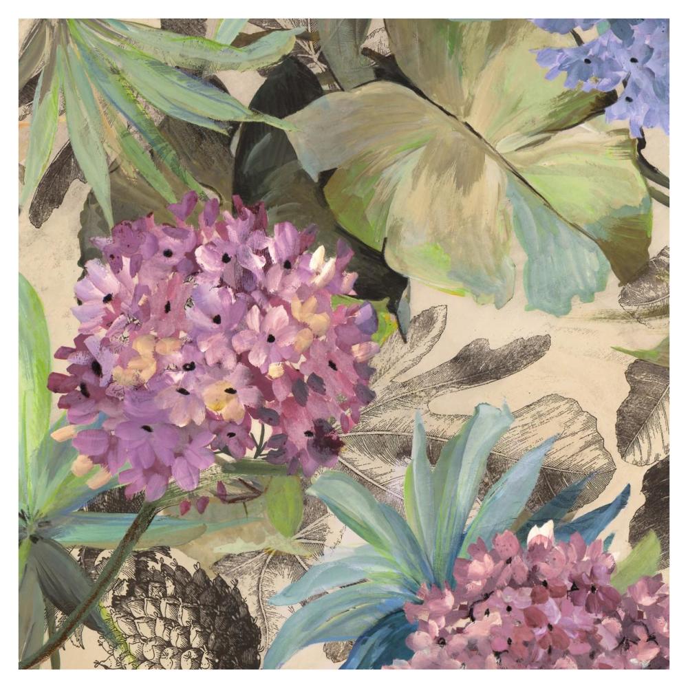 Pink Hydrangeas-Paper Art-38"x38"