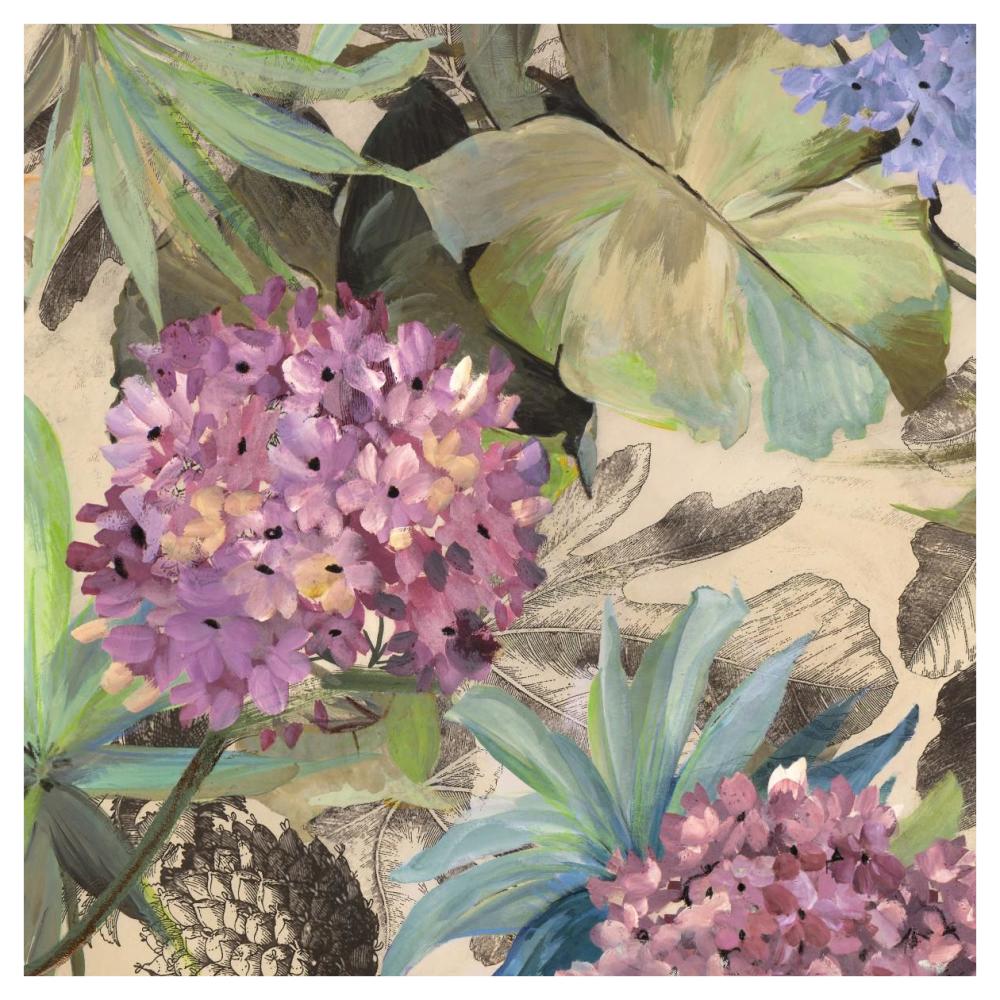 Pink Hydrangeas-Paper Art-42"x42"
