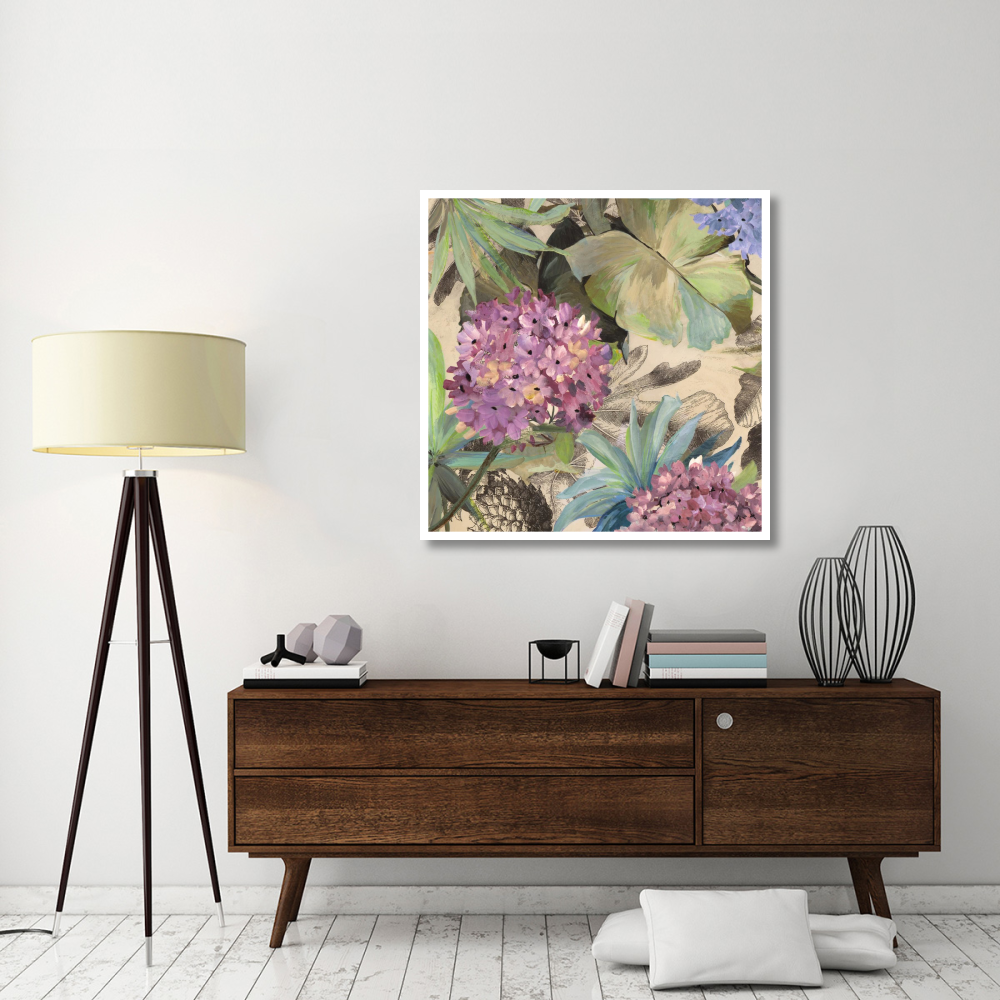 Pink Hydrangeas-Paper Art-42&quotx42"