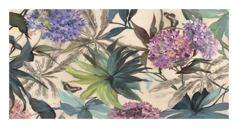 Hydrangeas Panel-Paper Art-26"x14"