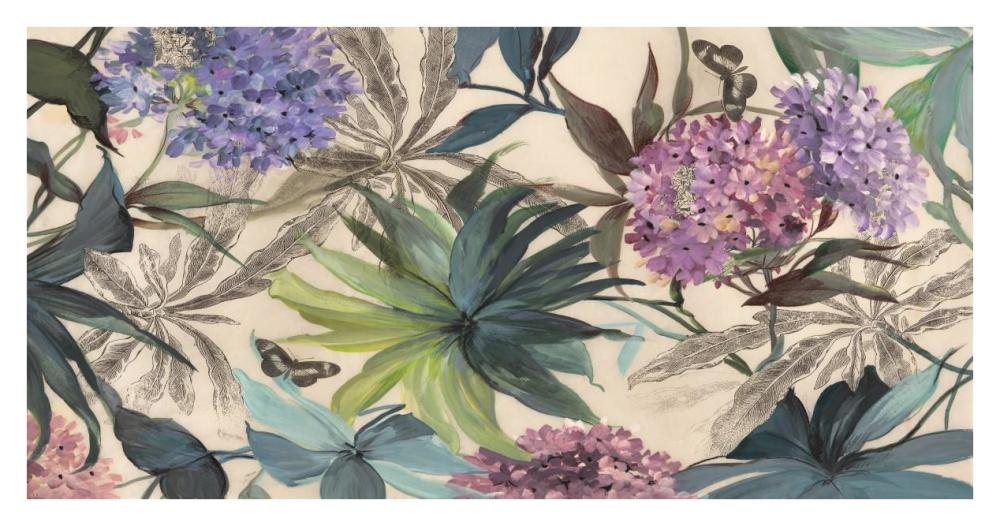 Hydrangeas Panel-Paper Art-38"x20"