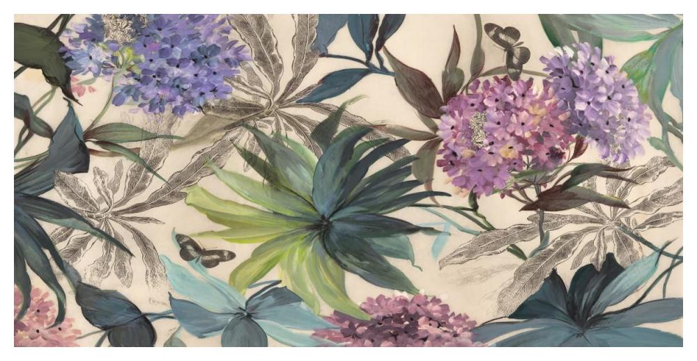 Hydrangeas Panel-Paper Art-50"x26"