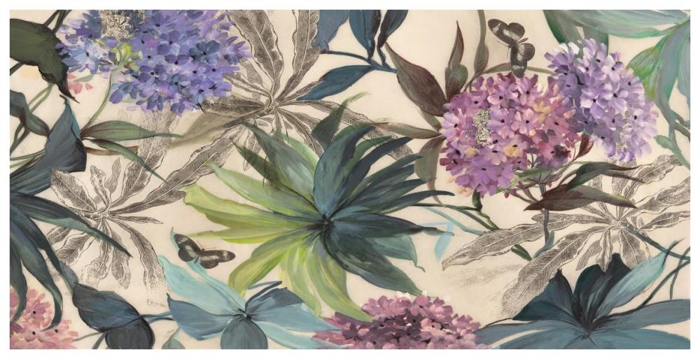 Hydrangeas Panel-Paper Art-74"x38"