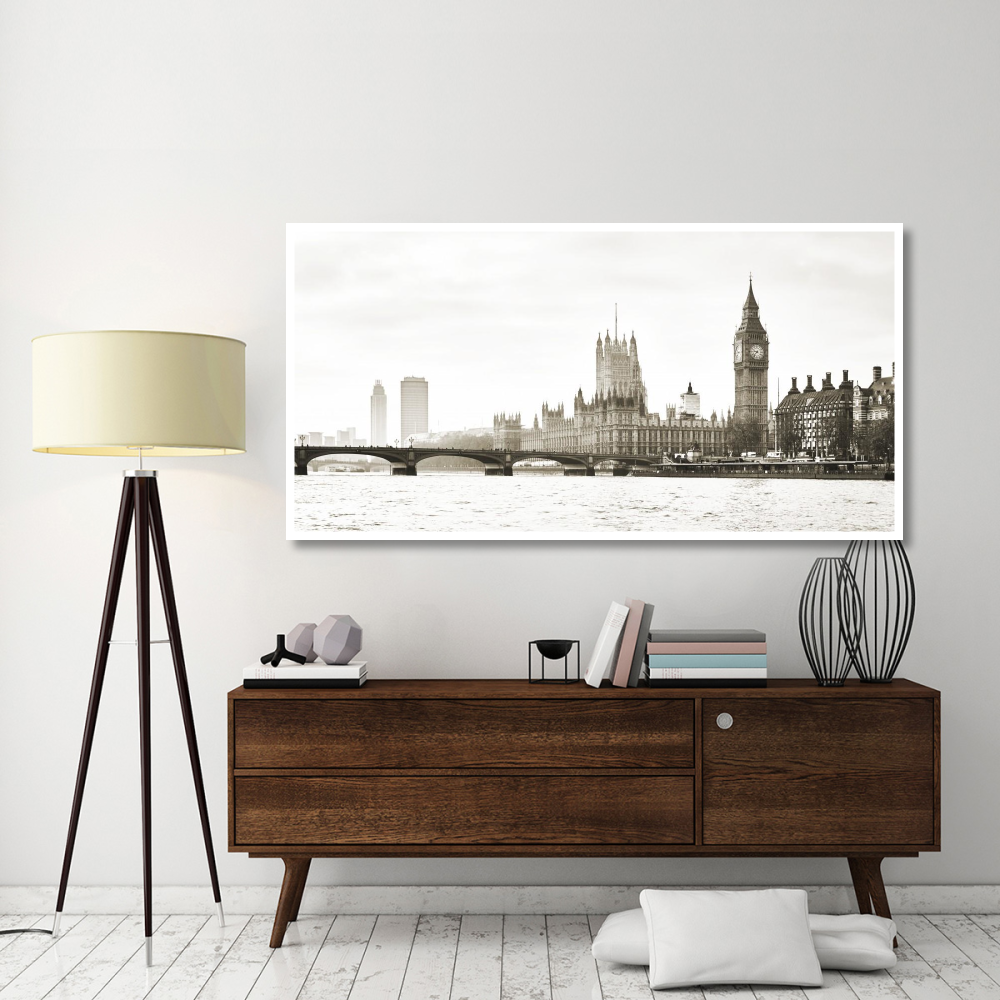 View of the Houses of Parliament and Westminster Bridge, London (detail)-Paper Art-74&quotx38"