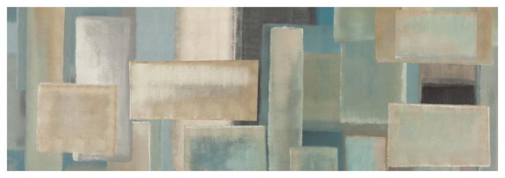 Aquamarine-Paper Art-74"x26"