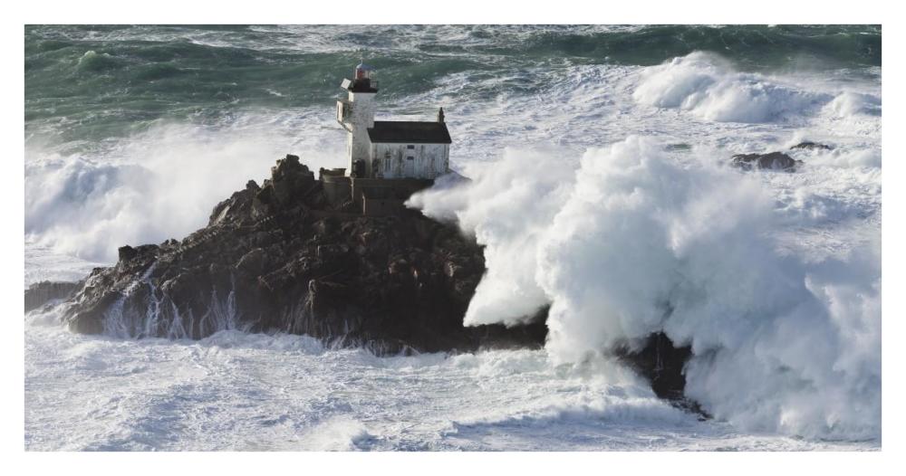 Phare de Tavennec-Paper Art-38"x20"