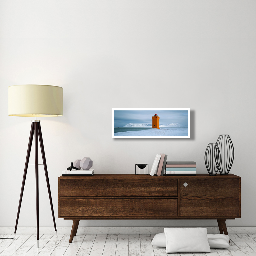 Krossnes lighthouse, Iceland-Paper Art-38&quotx14"