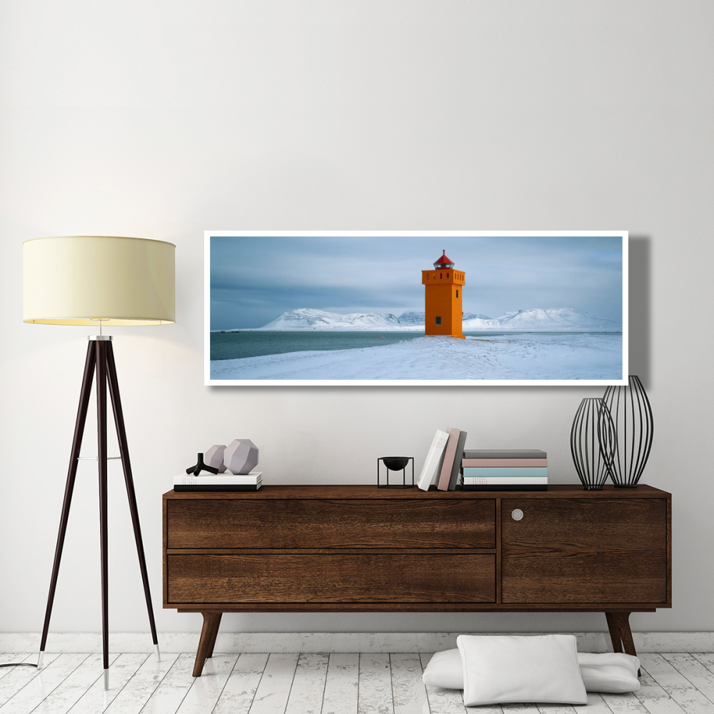 Krossnes lighthouse, Iceland-Paper Art-74&quotx26"