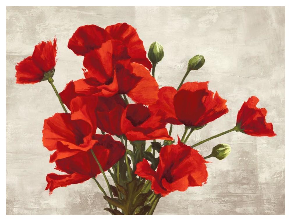 Bouquet of Poppies-Paper Art-50"x38"