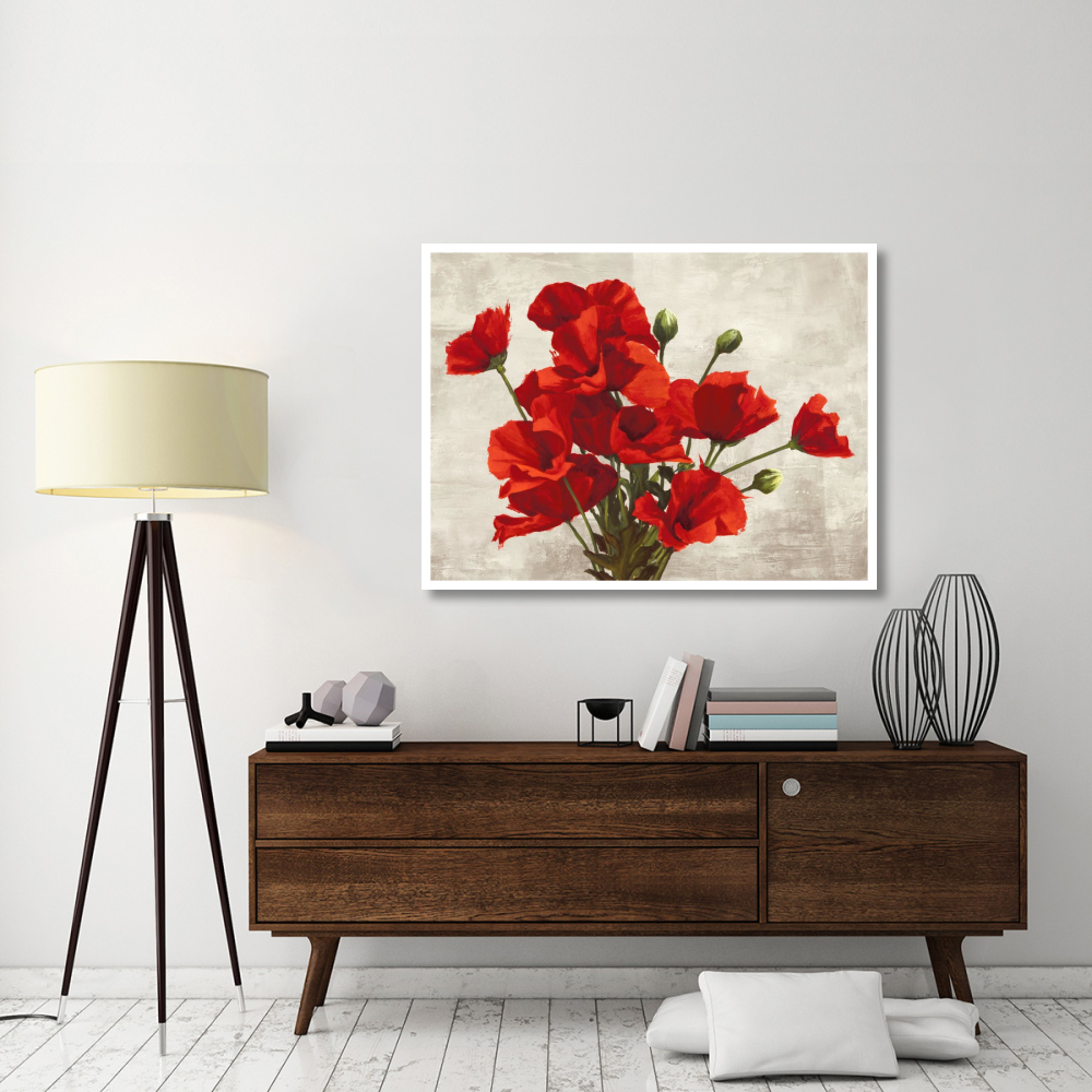 Bouquet of Poppies-Paper Art-50&quotx38"