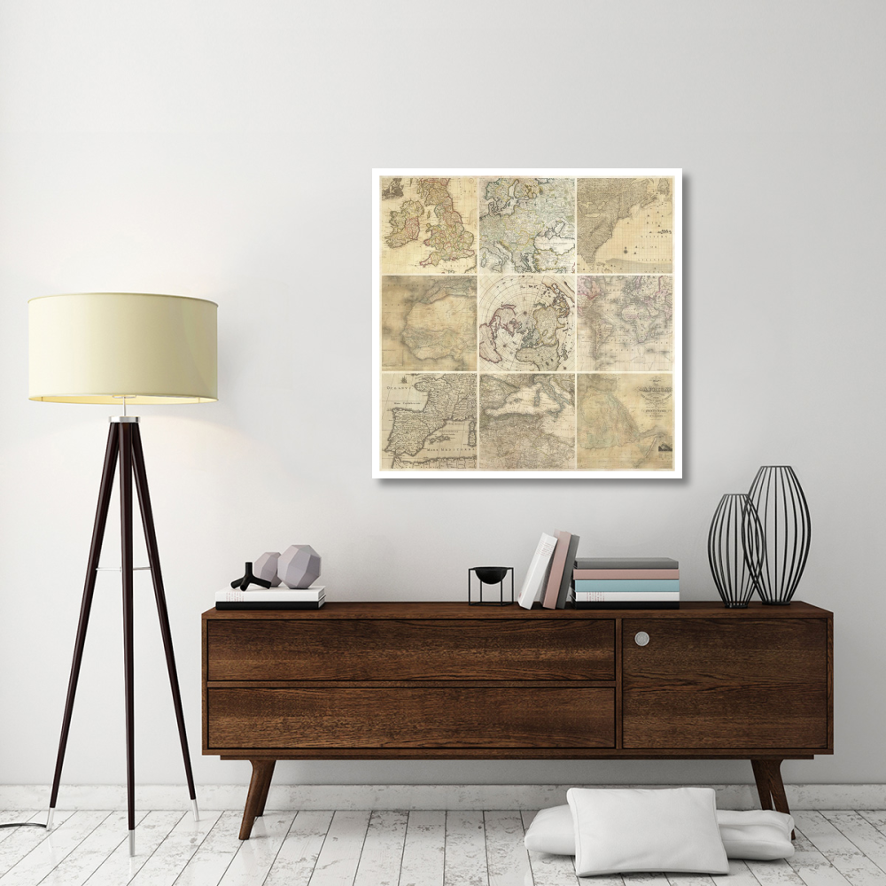 Around the World II-Paper Art-42&quotx42"