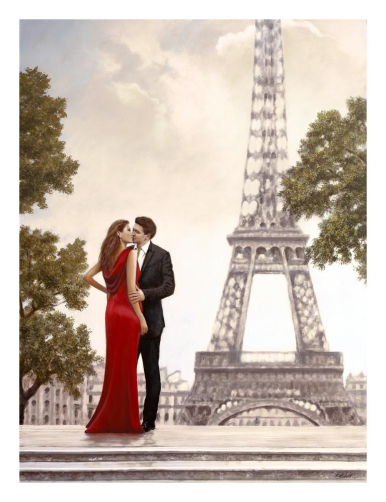 Romance in Paris I-Paper Art-20"x26"