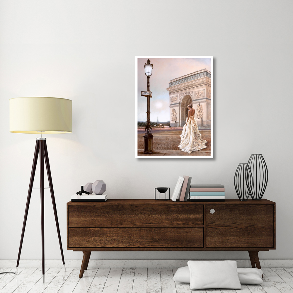 Romance in Paris II-Paper Art-32&quotx42"