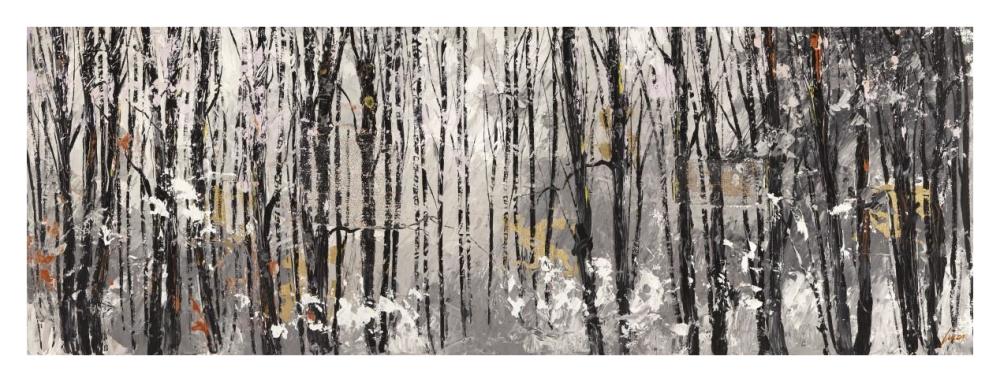 Bosco al mattino-Paper Art-38"x14"