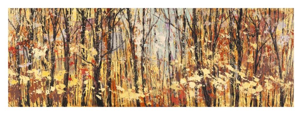 Nel bosco assolato-Paper Art-38"x14"