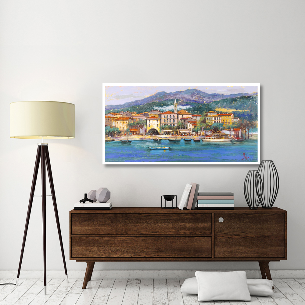 Paese sul Lago-Paper Art-62&quotx32"