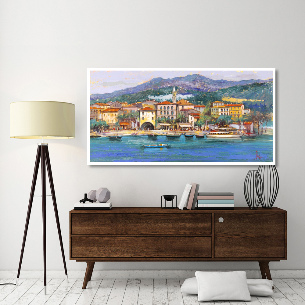 Paese sul Lago-Paper Art-74&quotx38"
