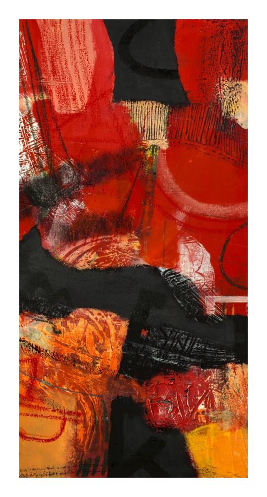 Davanti al fuoco II-Paper Art-14"x26"