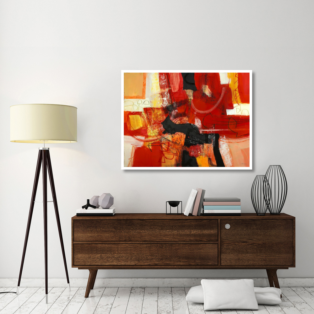 Davanti al fuoco-Paper Art-50&quotx38"
