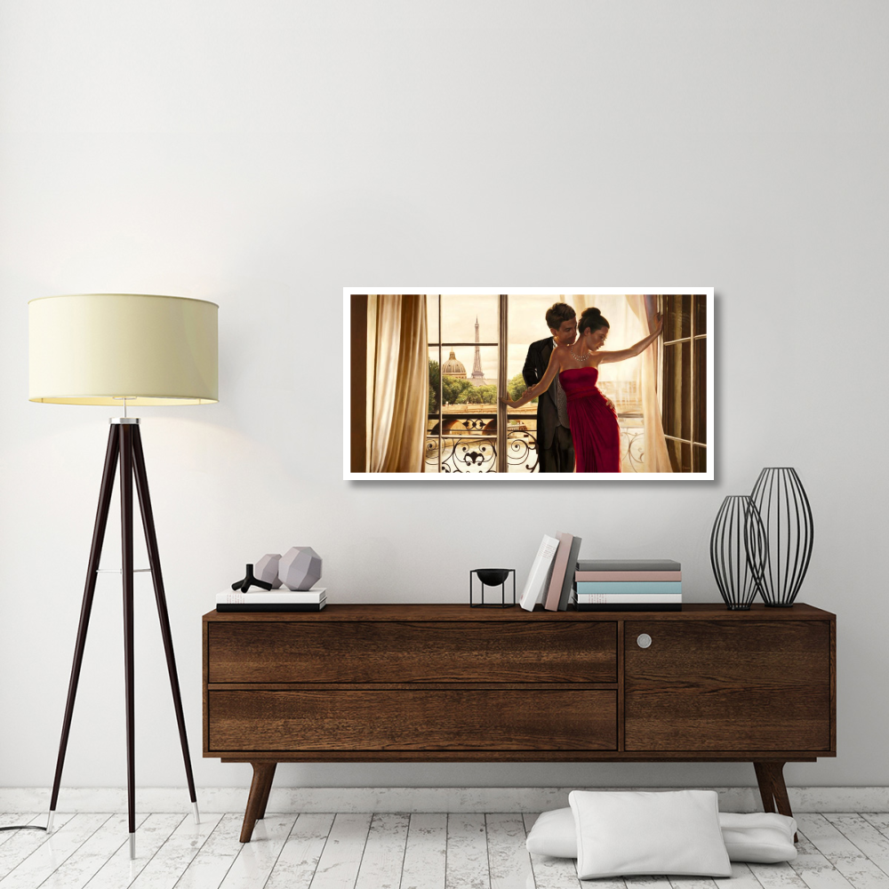 Lovers in Paris-Paper Art-50&quotx26"