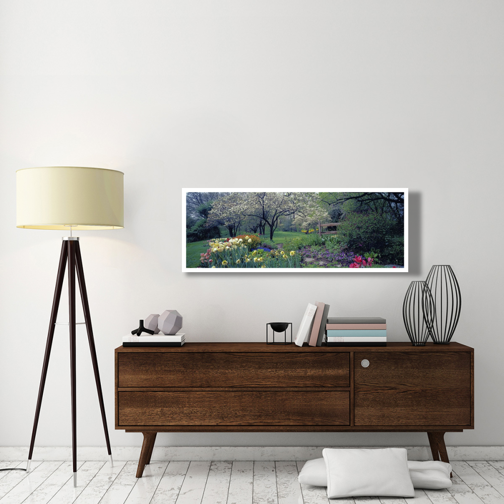 Country garden, Old Westbury Gardens, Long Island-Paper Art-56&quotx20"