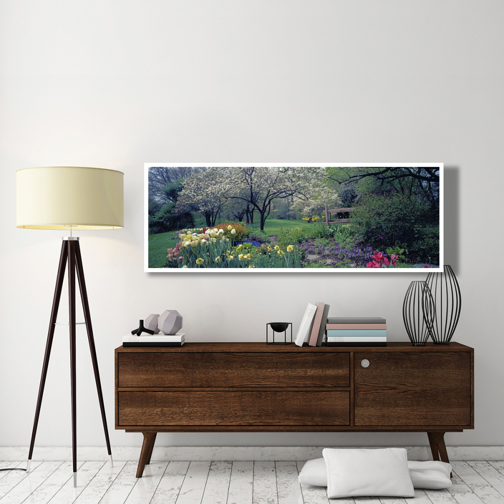Country garden, Old Westbury Gardens, Long Island-Paper Art-74&quotx26"