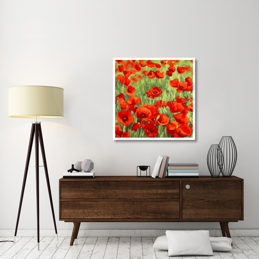 Poppies-Paper Art-38&quotx38"