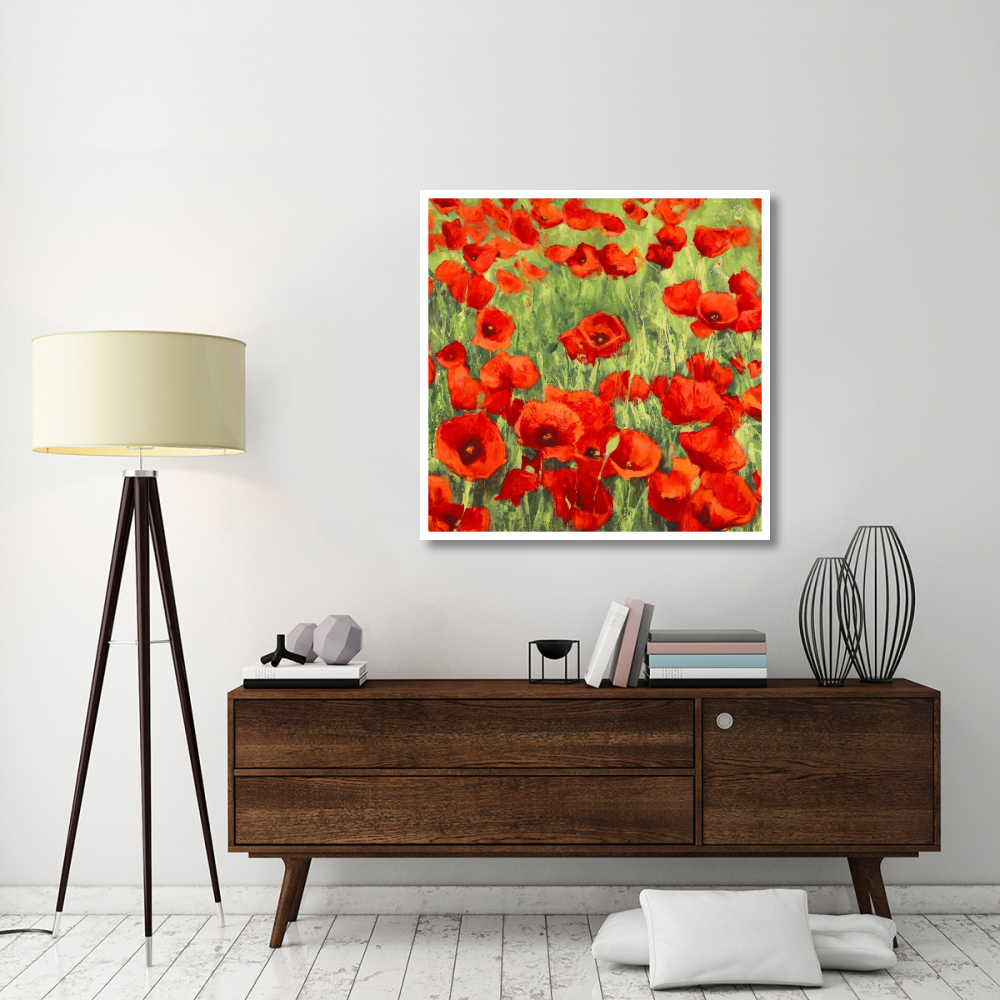 Poppies-Paper Art-42&quotx42"