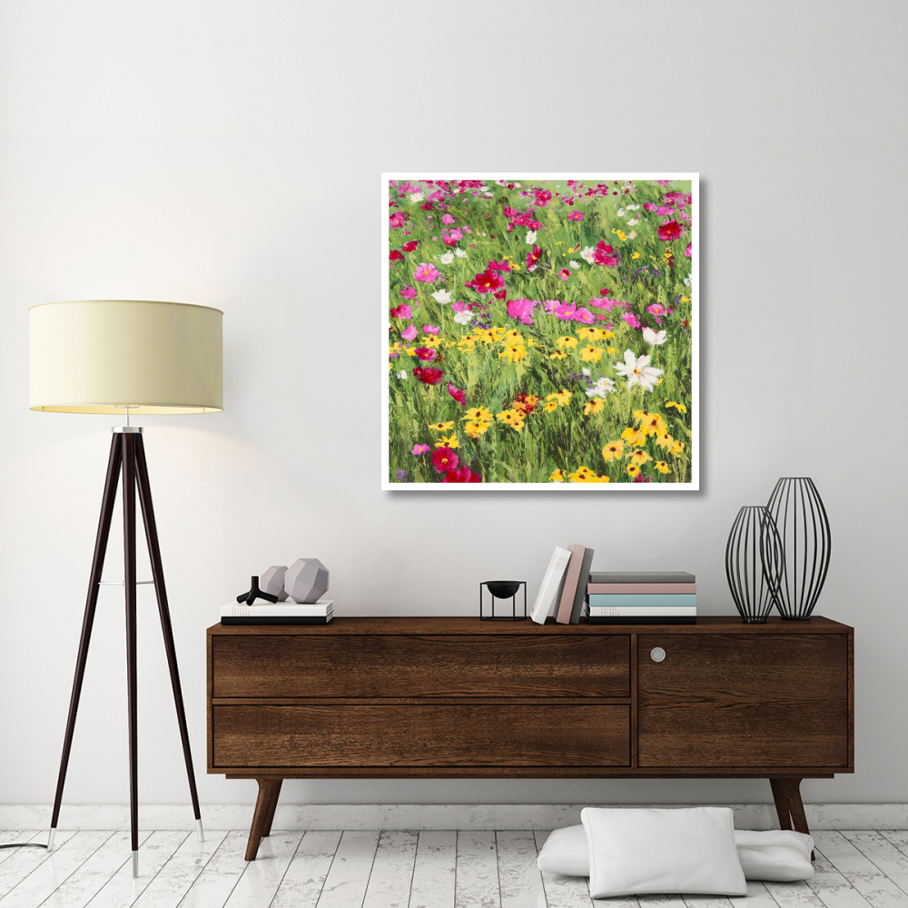 Country Flowers-Paper Art-42&quotx42"