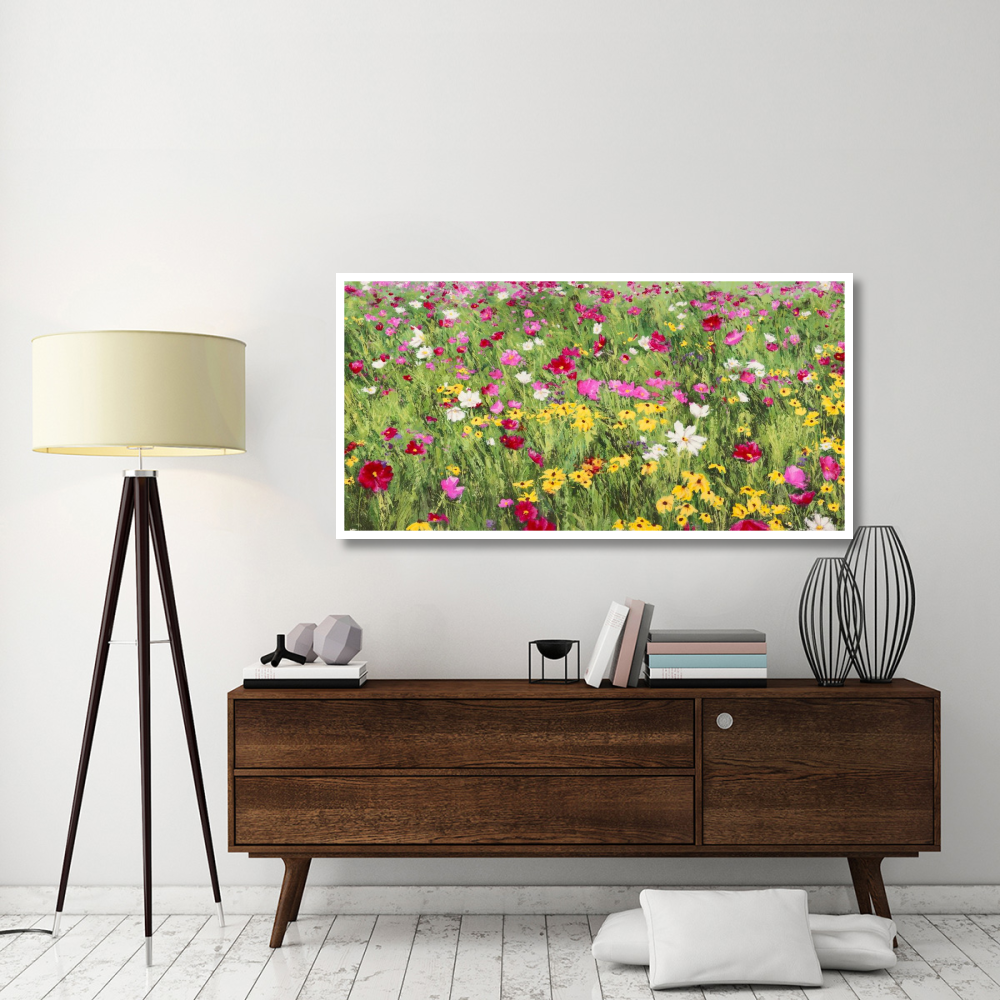 Field of Flowers-Paper Art-62&quotx32"