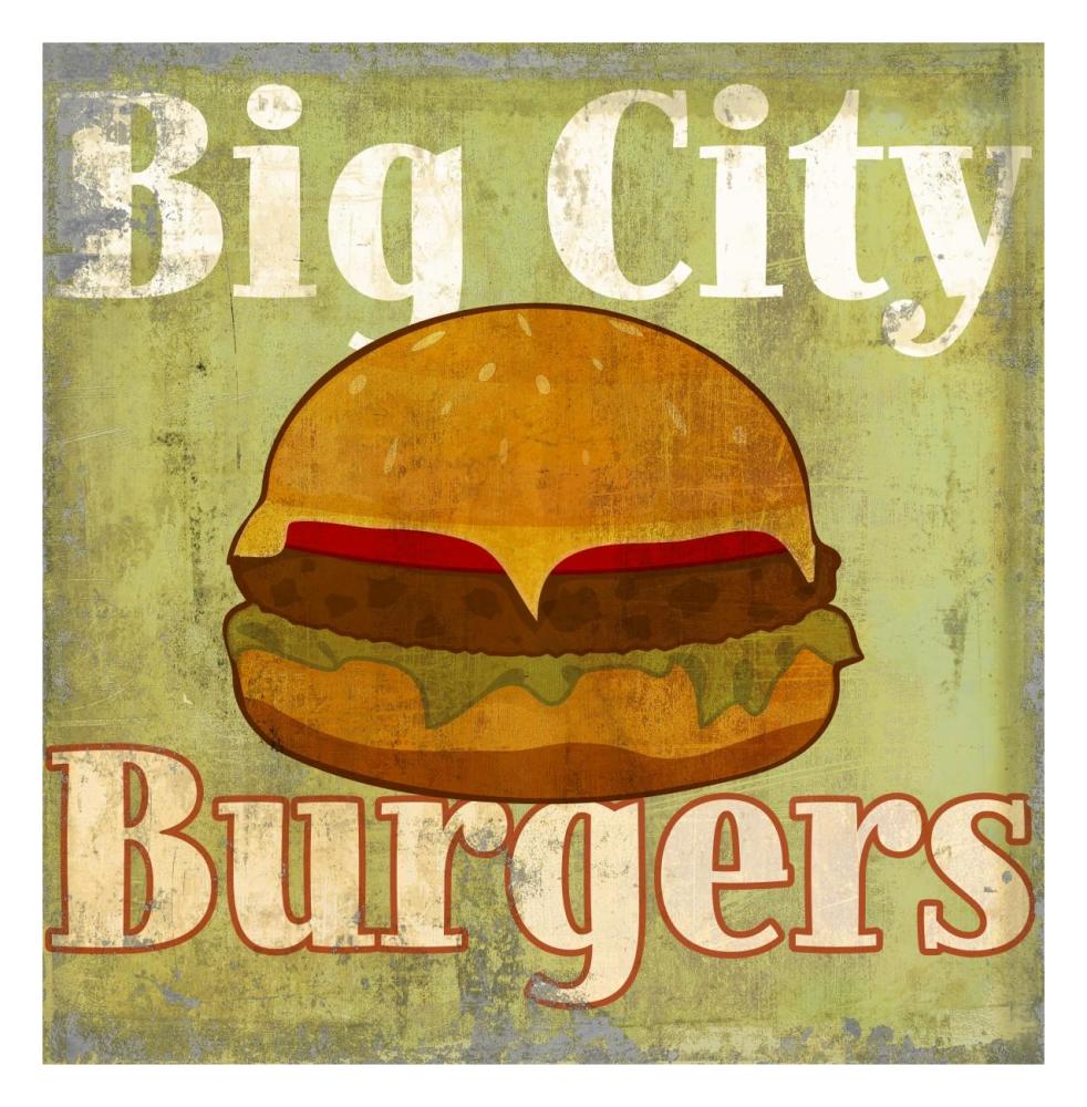Hamburger-Paper Art-26"x26"