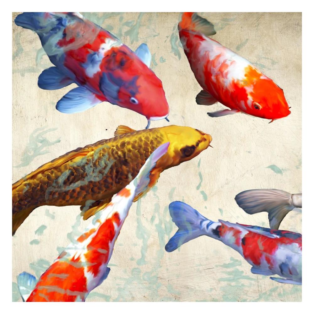 Koi 1-Paper Art-26"x26"