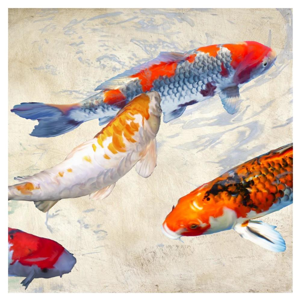 Koi 2-Paper Art-38"x38"