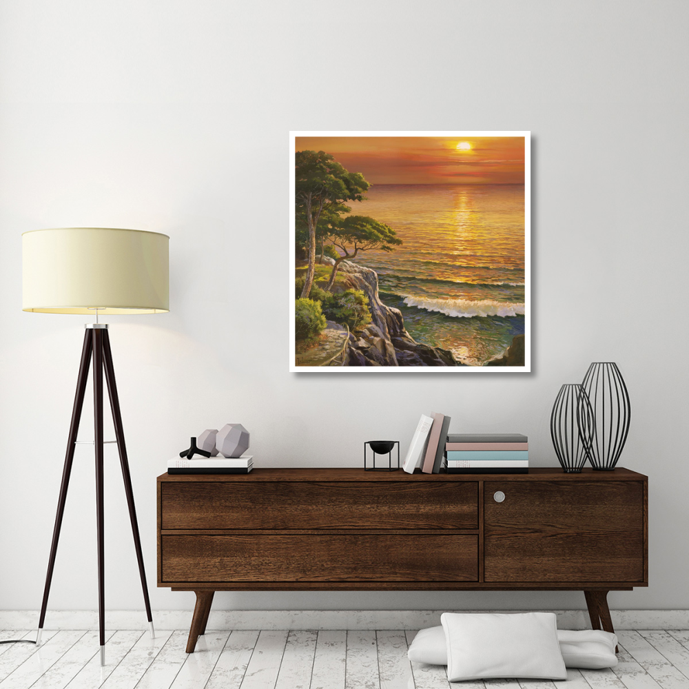 Tramonto sul Mediterraneo-Paper Art-42&quotx42"