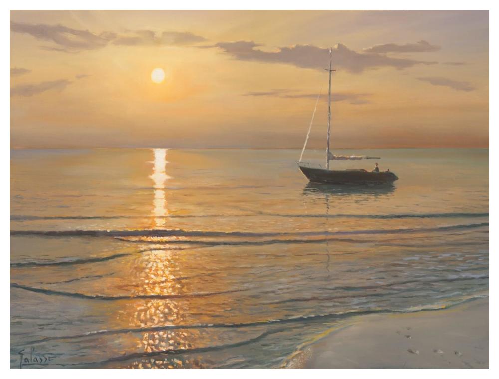 Mattino sul mare-Paper Art-50"x38"