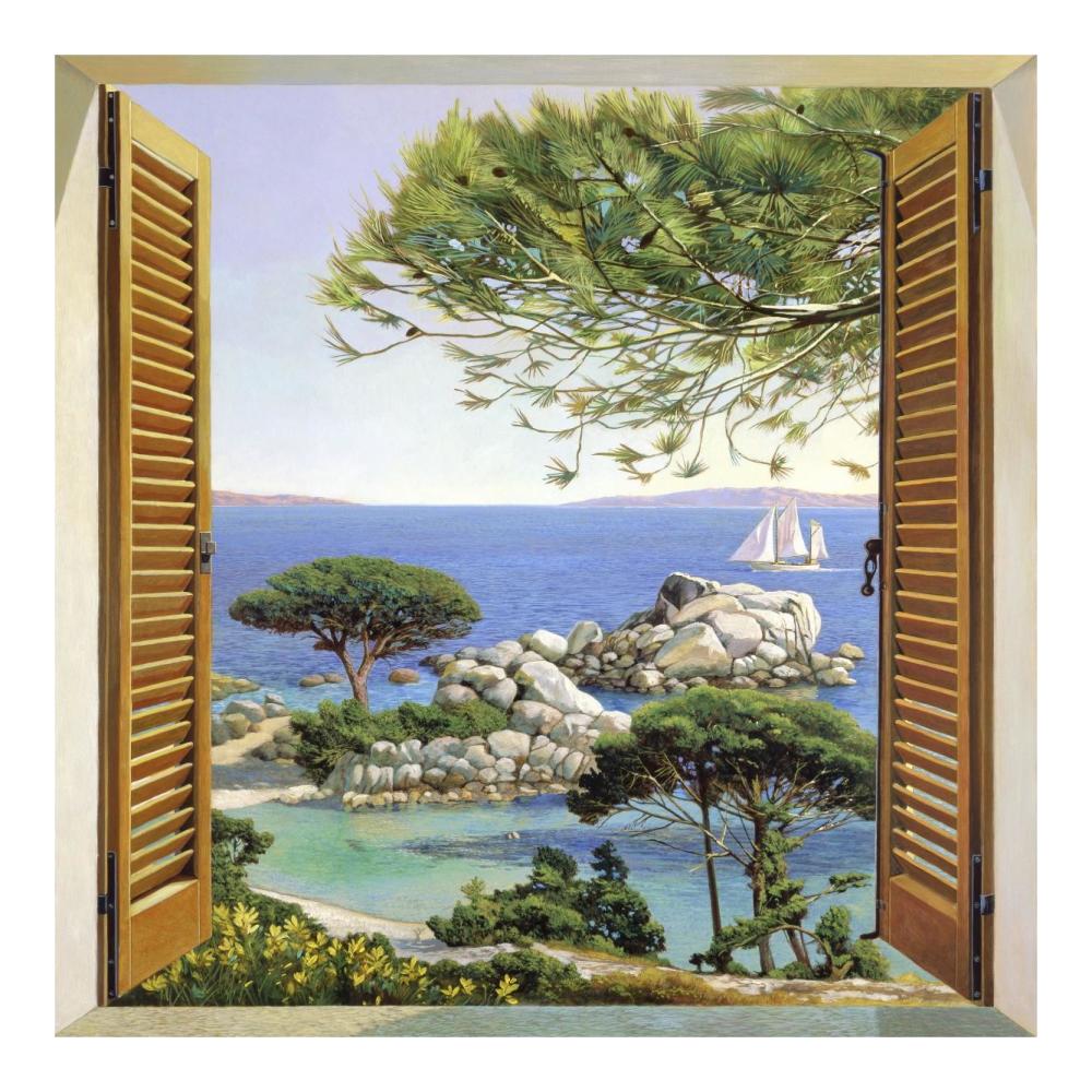 Finestra sul Mediterraneo-Paper Art-20"x20"