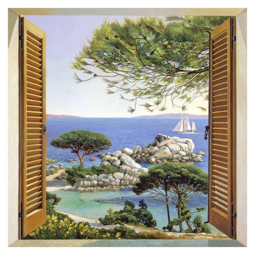 Finestra sul Mediterraneo-Paper Art-32"x32"